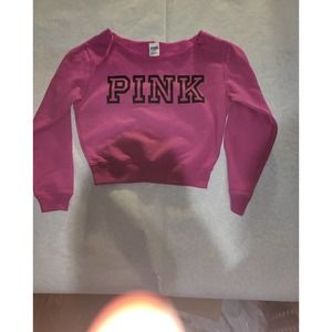 Pink off shoulder sweatshirt mid length